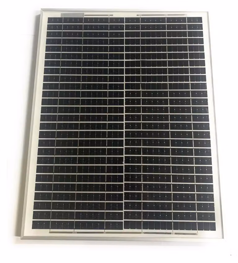 Pannello solare monocristallino da 20 W, 21 V, dimensioni 55x36x2 cm, con supporto a morsetto