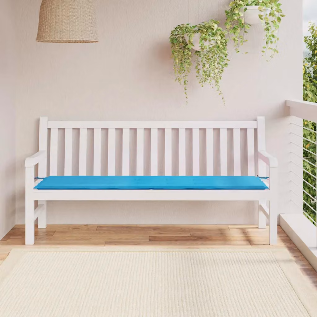 Cuscino per Panchina vidaXL in Tessuto Oxford Turchese, Ergonomico in Schiuma, L 180 x P 50 x H 3 cm