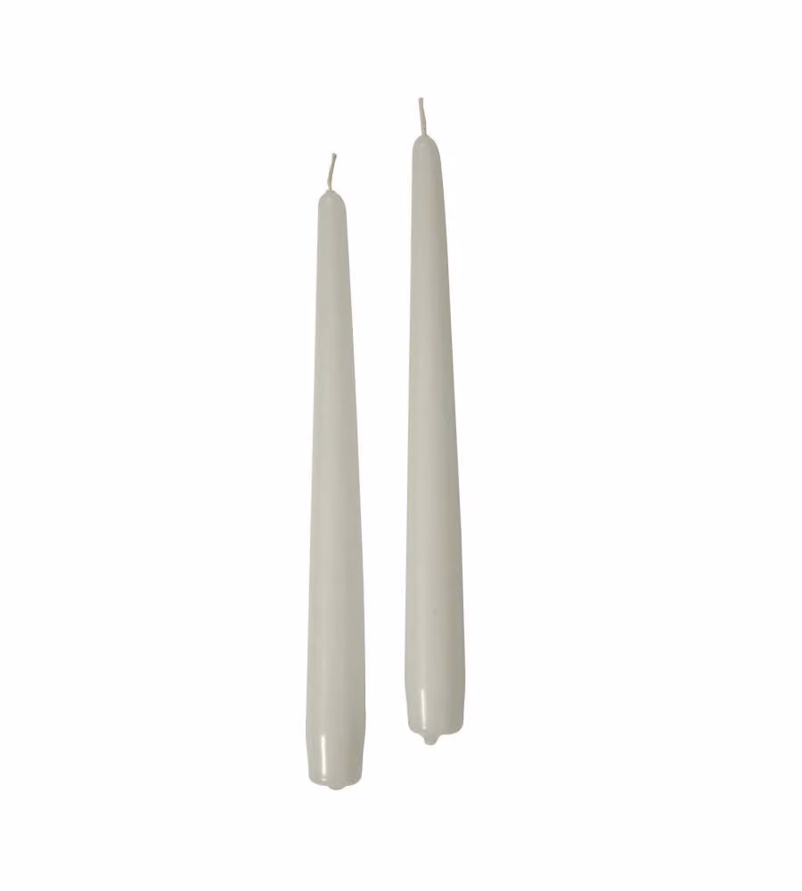 CERERIA DI GIORGIO Candele Coniche Avorio 25 cm 2 Pz Decorazione Classica