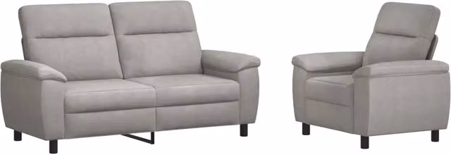 Set di 2 divani moderni vidaXL in tessuto grigio e nero per il tuo soggiorno