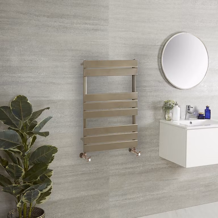 Scaldasalviette di Design - 825mm x 600mm - Bronzo Metallizzato - Lustro