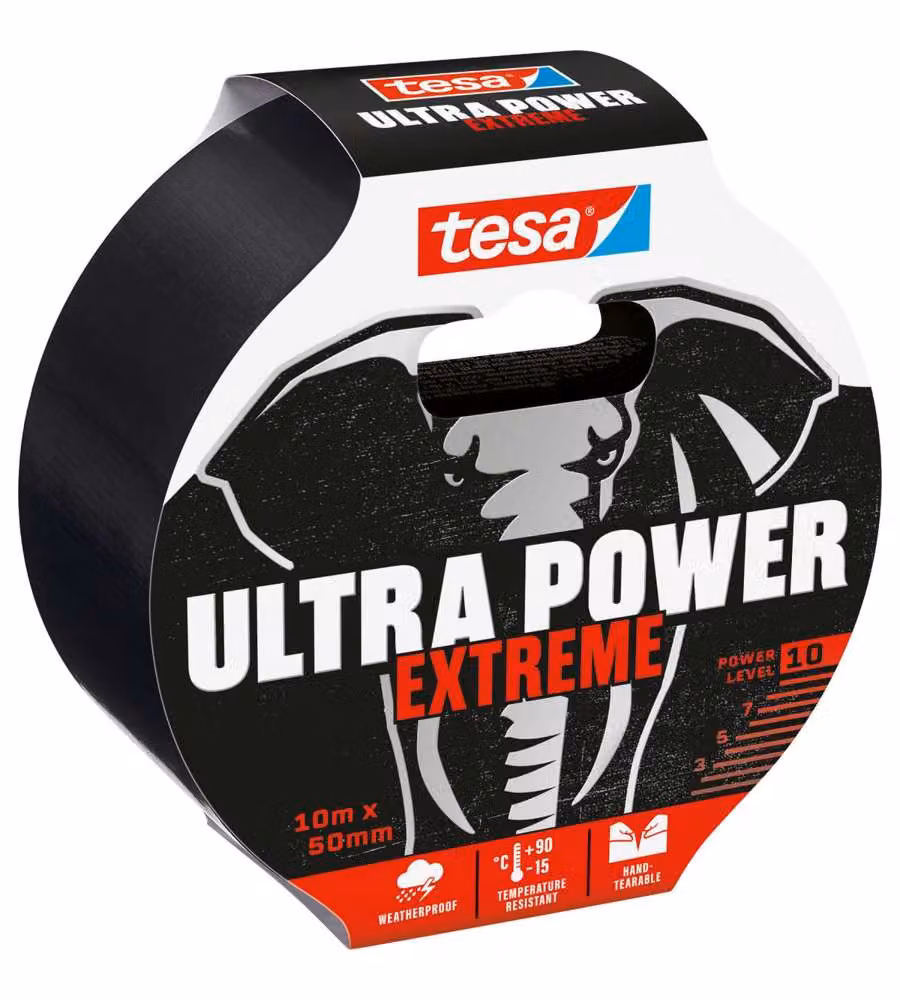 Tesa Nastro Adesivo Riparazioni Ultra Power Extreme Nero - 10m x 50mm