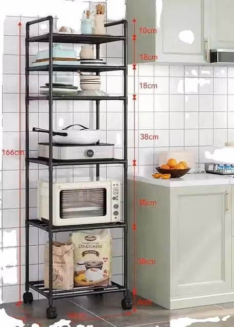 Scaffale da magazzino, scaffale da terra, armadio per bagno, cucina e dispensa