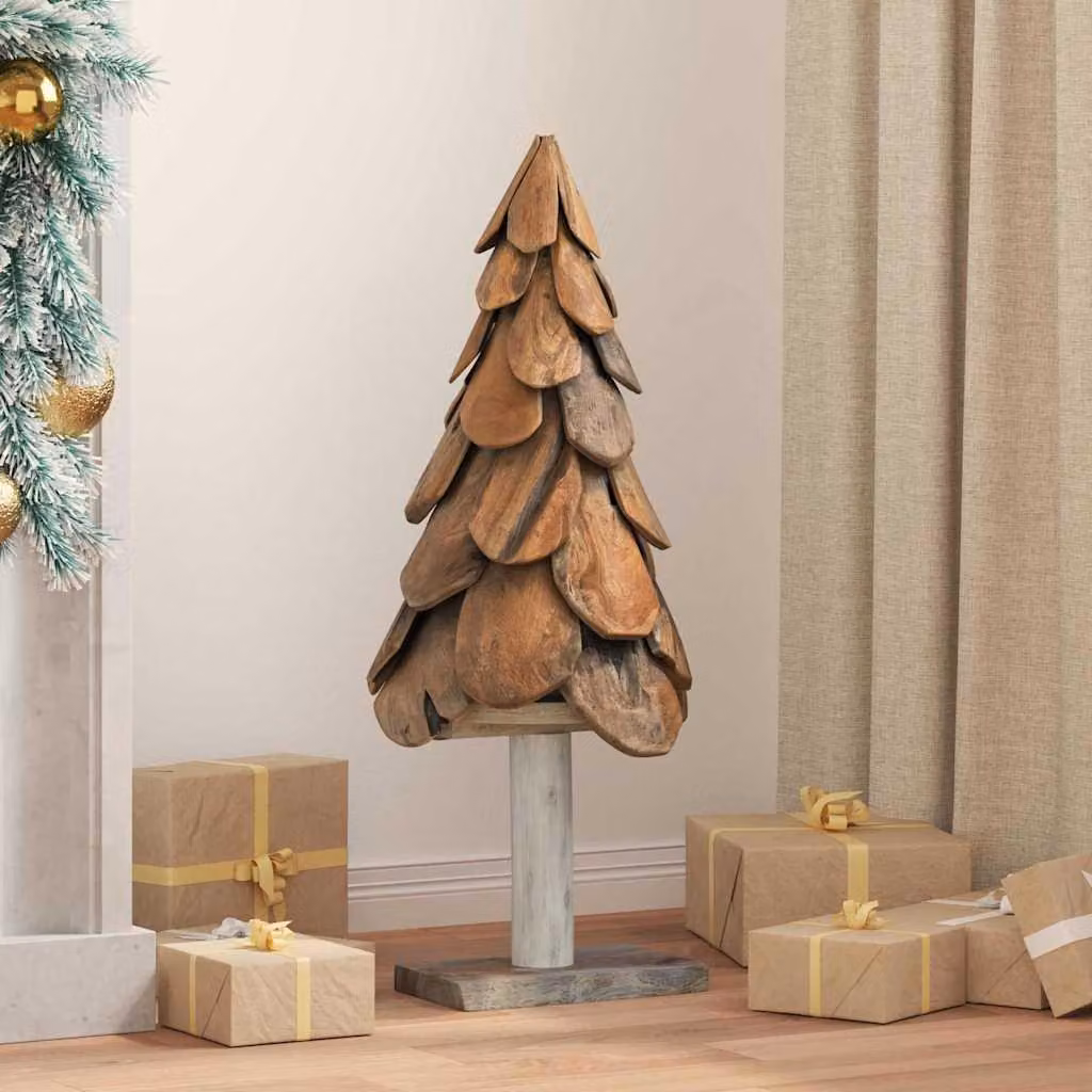 Maison Exclusive - Albero di Natale marrone, 91 cm, in legno massello di teak