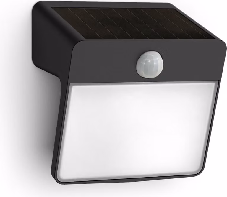 LED YARIXA 2,2W 2700K 250lm IP44 nero Philips lampada solare da parete per facciate