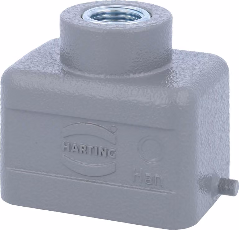 HARTING Han 6B Custodia a manicotto bassa, 1xM16 uscita cavo diritta, per 1 staffa (nella parte inferiore) Vite M16