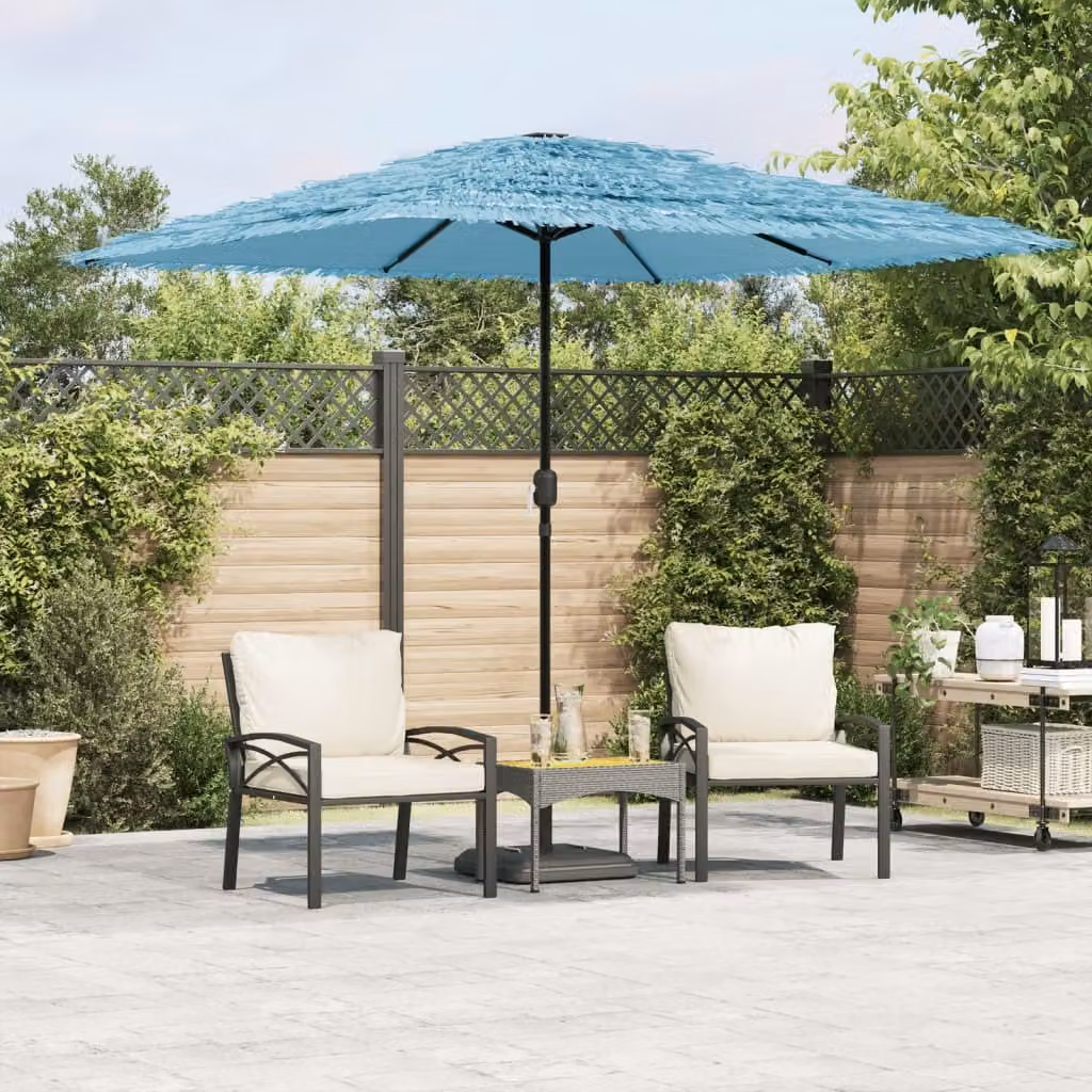 Maison Exclusive - Ombrellone con palo in acciaio, colore blu, dimensioni 248x248x248 cm
