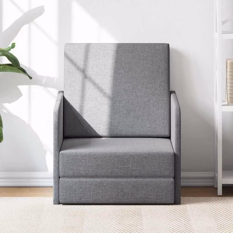 Maison Exclusive - Poltrona Letto Convertibile Grigio Chiaro in Tessuto