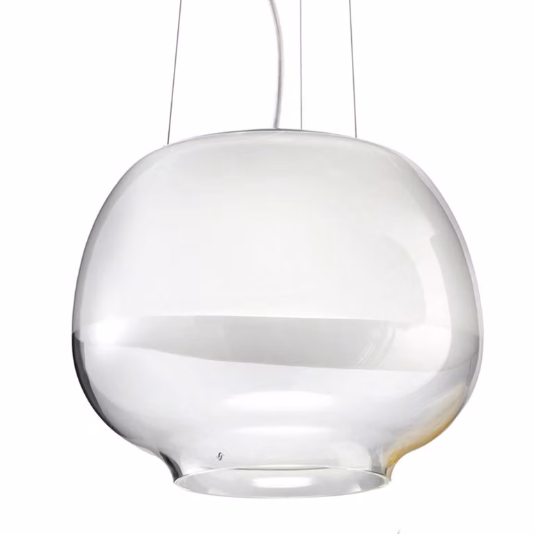Vistosi Lampada a sospensione in vetro Mirage, dimmerabile, Bianco / Opale, Soggiorno / Sala da pranzo, Vetro, Moderno, Lampada a sospensione
