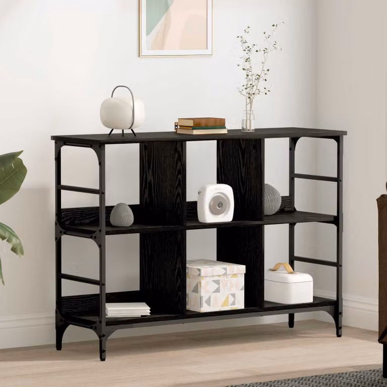 Credenza moderna vidaXL in rovere nero L/P/H: 102 x 32 x 73,5 cm