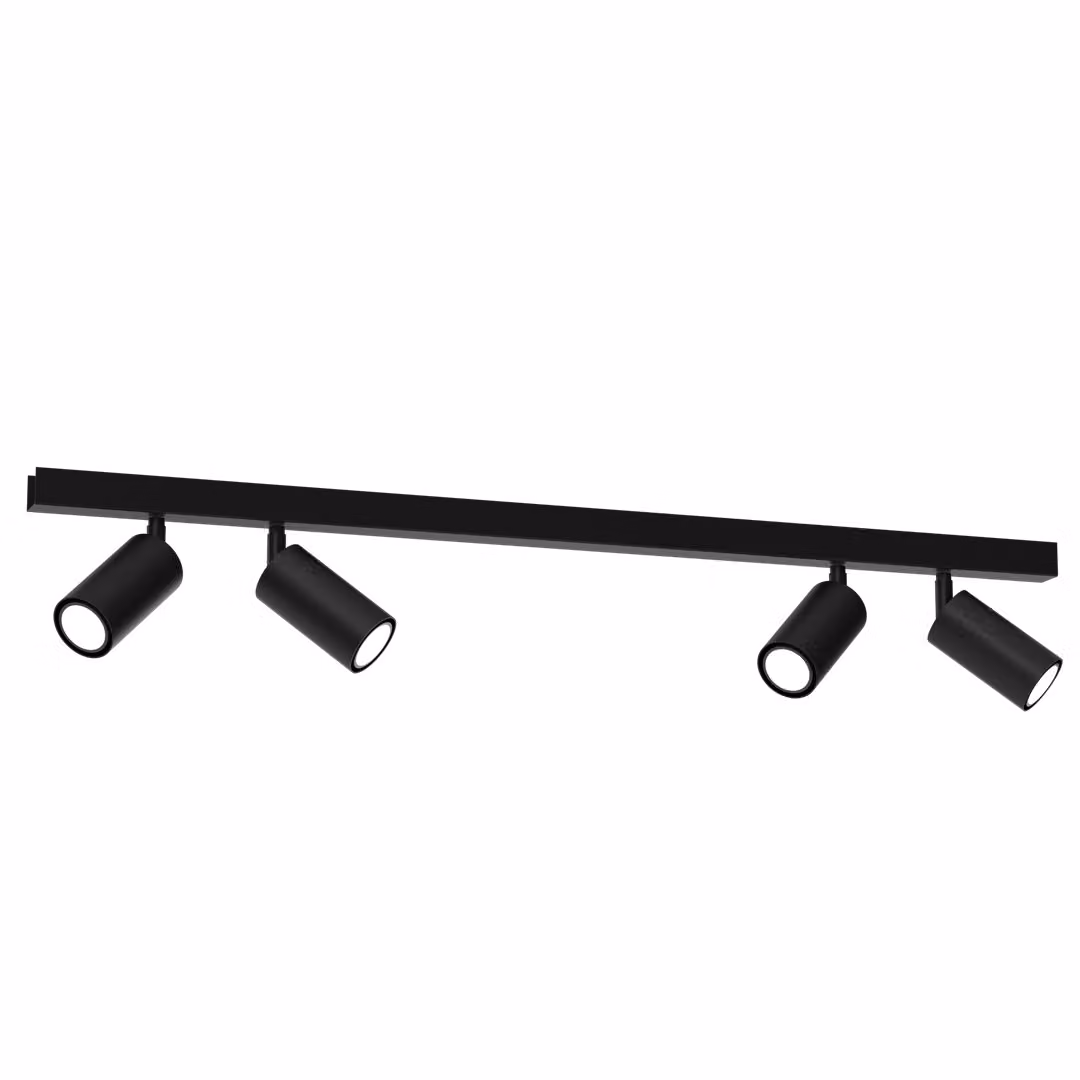 Milagro Hudson MLP8797, lampada a parete e soffitto nera, 4 portalampada GU10