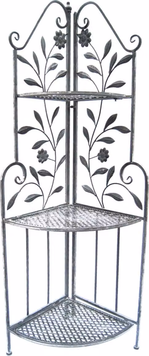 Scaffale angolare LEX con 3 ripiani 49 x 35 x 126 cm, grigio antico