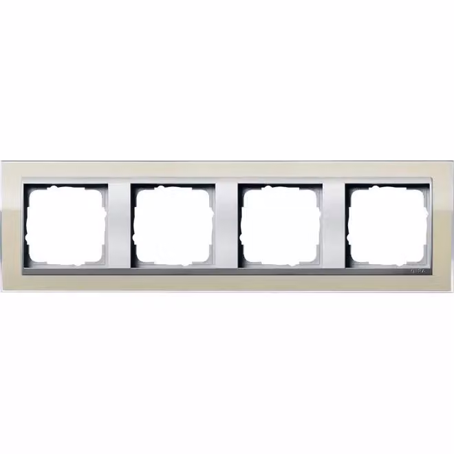 Gira 0214776 Cornice di copertura quadrupla, colore alluminio Gira Event Sabbia chiara