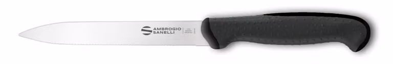 Coltello multiuso linea Tecna di Sanelli Ambrogio, lama cm 14, manico nero