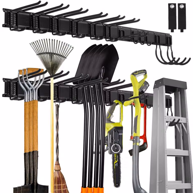 Organizzatore da parete per utensili da giardino, porta utensili con 12 ganci