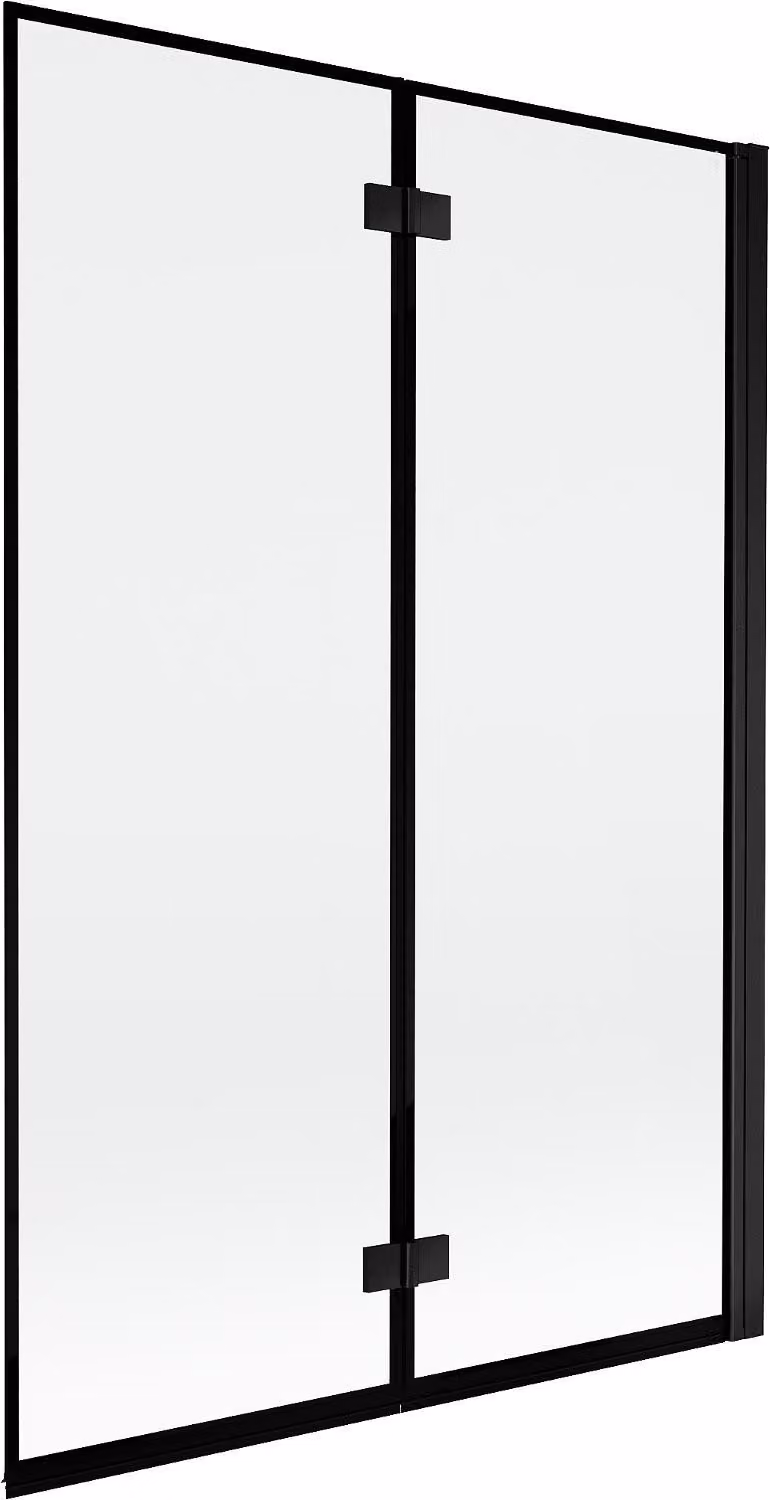 Mexen Mist paratia per doccia 2 ante destra 120 x 150 cm, cornice nera, nera - 8A9-120-002-70-70-P
