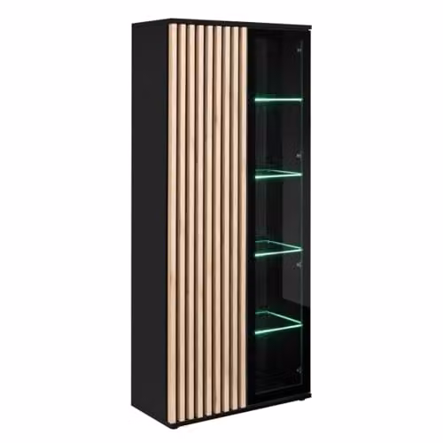 Meublorama Vetrina Haute Design Collection Dean - 2 porte con illuminazione LED integrata