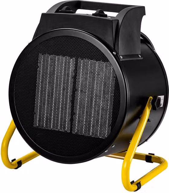 Termoventilatore in ceramica Daimann Nero con protezione da surriscaldamento e struttura in metallo