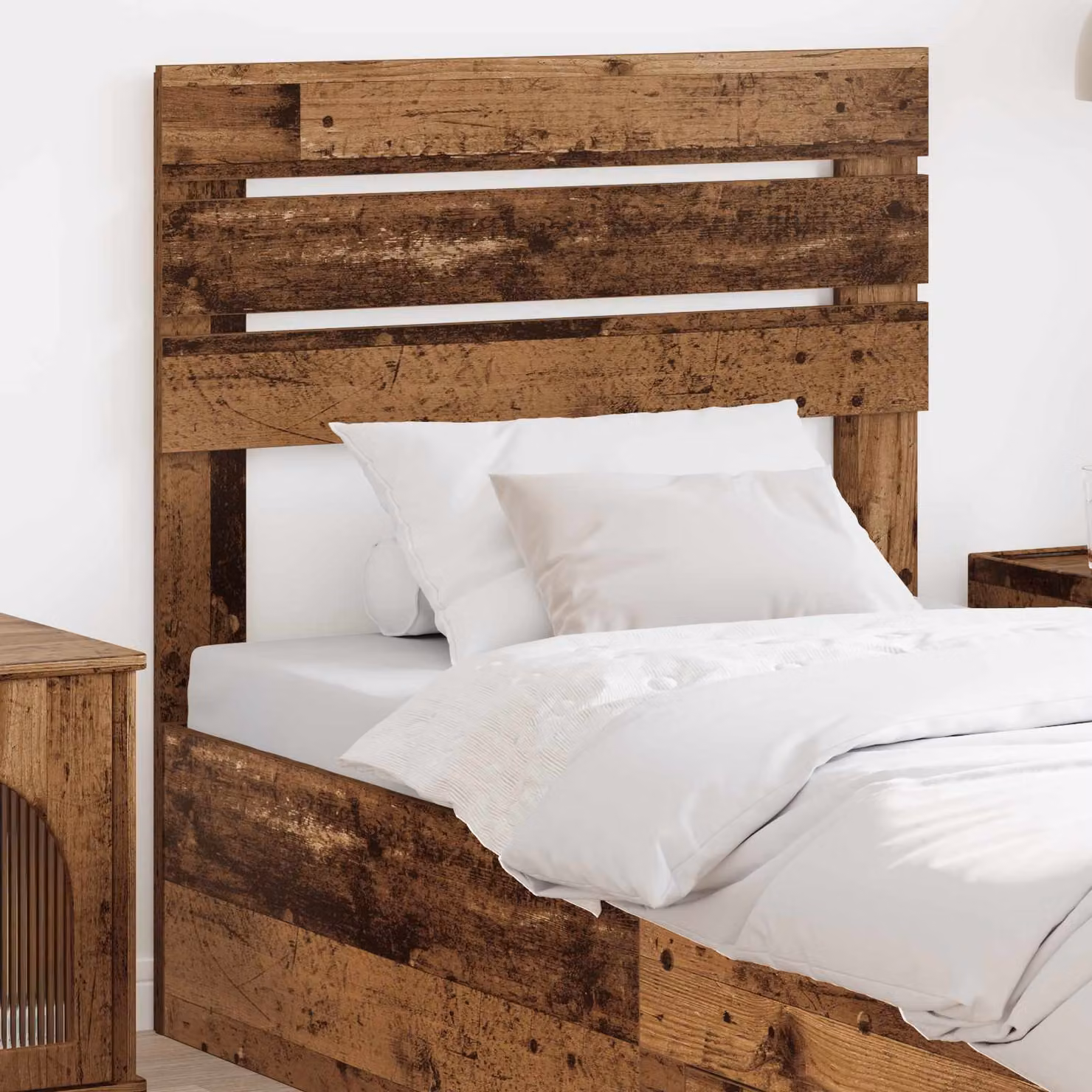 Testiera per letto moderna vidaXL in legno ingegnerizzato color marrone opaco