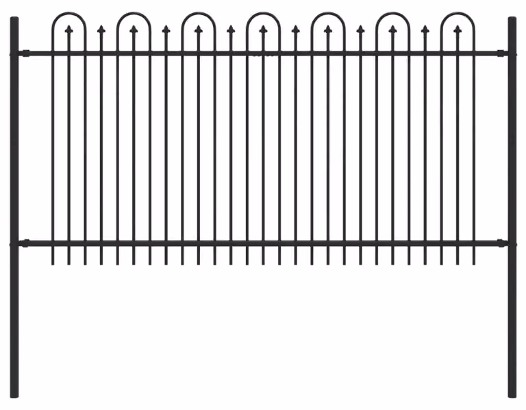 Recinzione da giardino nera decorativa per esterni