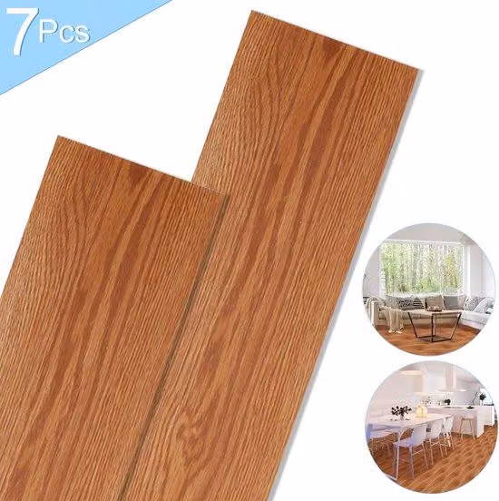 Set di laminato in PVC autoadesivo (14 pezzi, 2 m²) impermeabile e senza giunture per cucina, soggiorno e balcone, marrone caldo