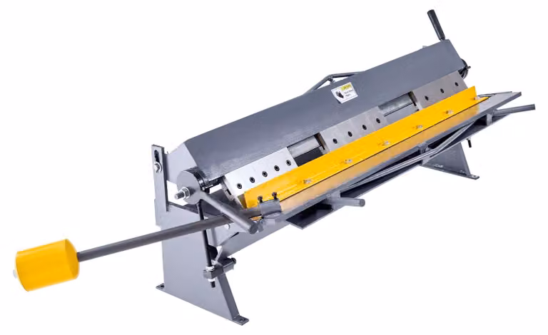 Piegatrice SucceBuy, pressa piegatrice da 1220 mm, spessore di piegatura di 1,5 mm per acciaio dolce, angolo regolabile da 0 a 135 gradi, piegatrice per lamiere con 16 dita, piegatrice girevole per lavori di piegatura precisi