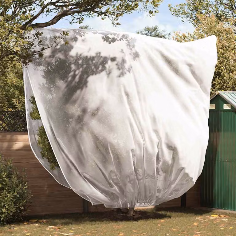 Set di 3 coperture in fleece bianche vidaXL per la protezione antigelo delle piante in poliestere e plastica