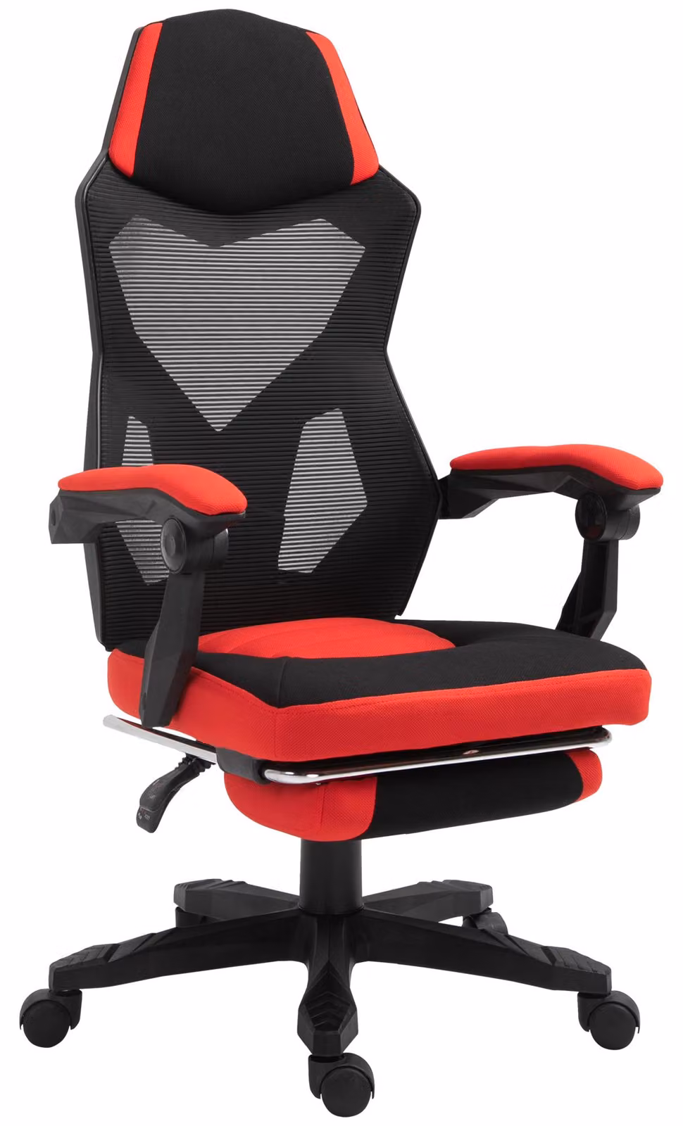 Vinsetto Sedia da ufficio ergonomica Sedia da gaming Sedia girevole con poggiapiedi Nero