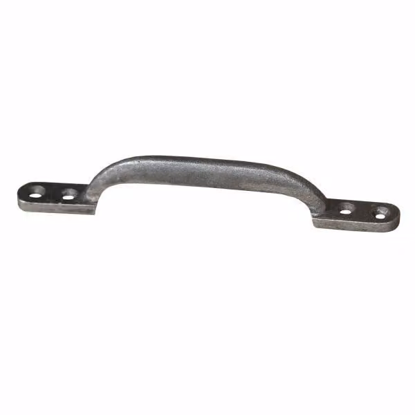 Maniglia per porta EDM in acciaio color argento opaco 155 mm