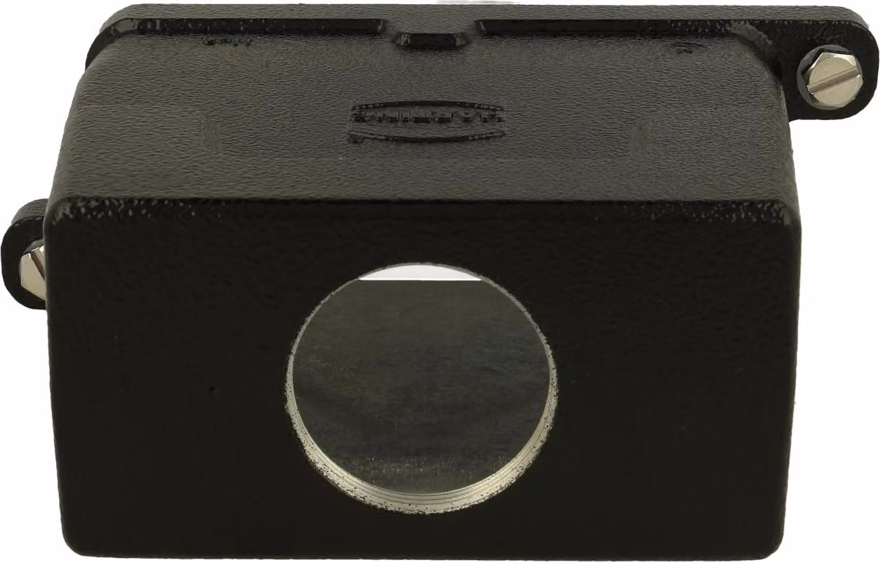 HARTING Han 16HPR alloggiamento con boccola allargata, 1xM40 uscita cavo diritta, chiusura a vite - 1 pezzo
