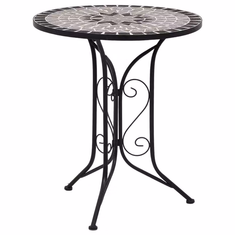 Set Bistrò 3 pz con Mosaico in Vetroceramica Grigio