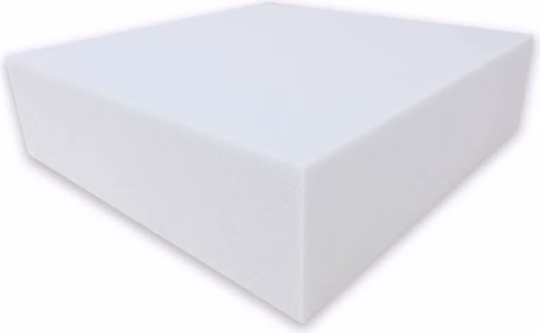 Dibapur ® WHITE: (130x200x11 cm) Materasso ortopedico in schiuma a freddo / schiuma acustica - H2 - Senza rivestimento - Germania