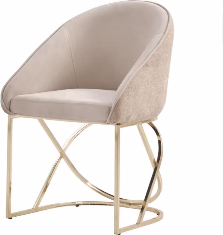 Luxus Esszimmerstuhl 6x Stühle Textildesign Metall zeitgenössische Stuhlmöbel