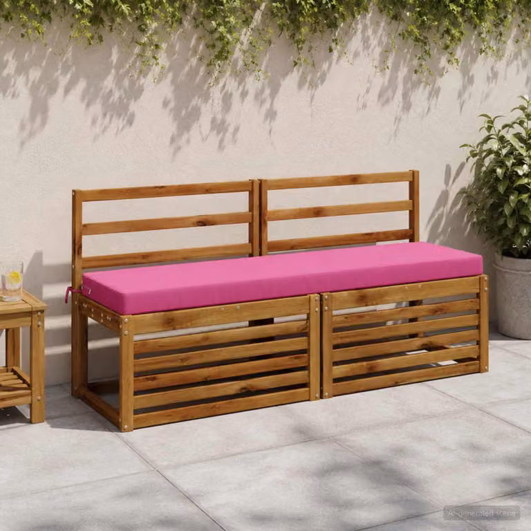 Set di 2 cuscini per panchina vidaXL SOEST in poliestere rosa con imbottitura in schiuma e coperture rimovibili lavabili