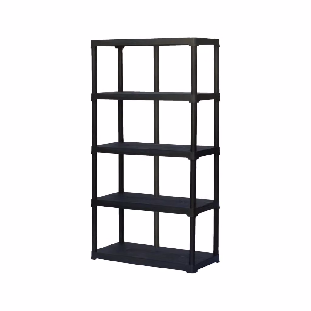 Scaffale multiuso Aurelian DMORA con 3 ripiani regolabili per interno o esterno, colore Antracite, L: 100 cm, P: 40 cm, H: 176 cm – 2