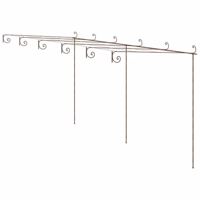 Pergolato da Giardino Marrone Anticato 6x3x2,5 m in Ferro CFW3241873