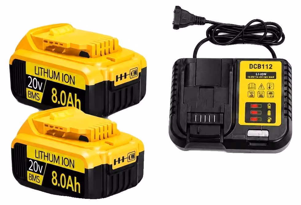 Batterie di ricambio, compatibili con dispositivi a 20V, con maggiore durata, per utensili Dewalt a 20V, serie 8