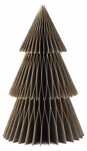 Albero di Natale in carta alveolare, naturale, verde, 20 cm