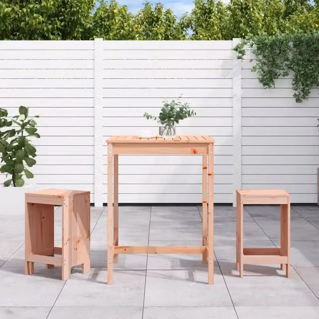 Set da Bar da Giardino 3 pz vidaXL in Legno di Douglas Marrone – 1