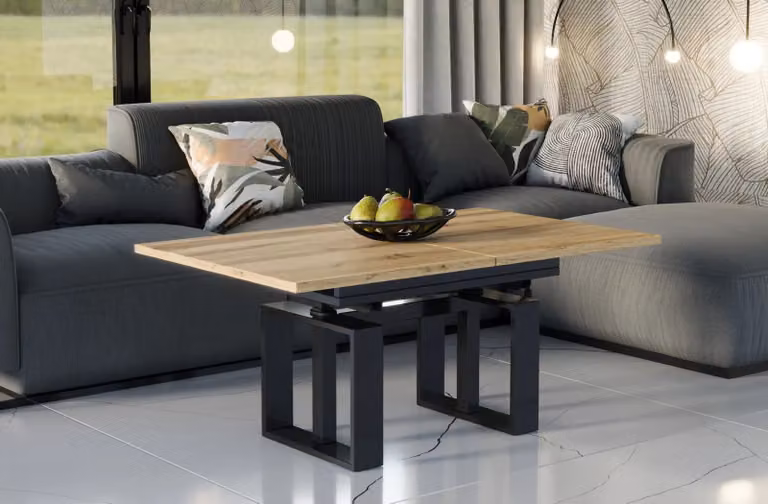 Endo-Möbel tavolino Empoli da 110 a 170 cm tavolo da soggiorno con estensione sincronizzata (rovere Wotan)