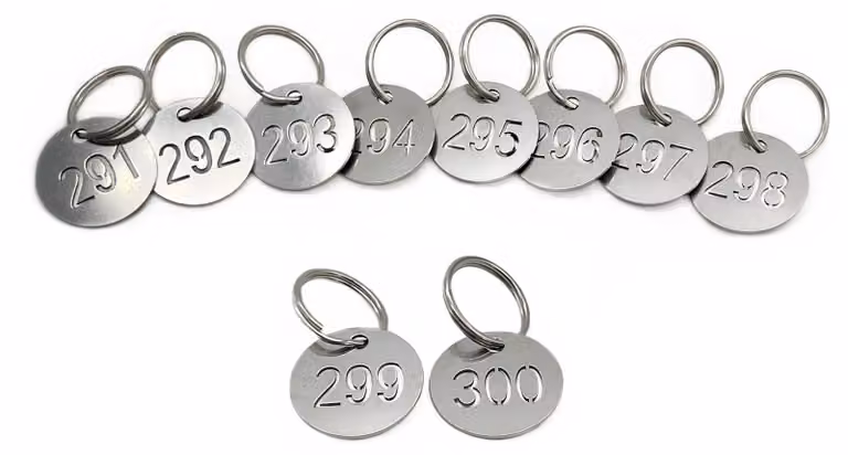 Omgoods - Set di 30 portachiavi in acciaio inossidabile con anelli
