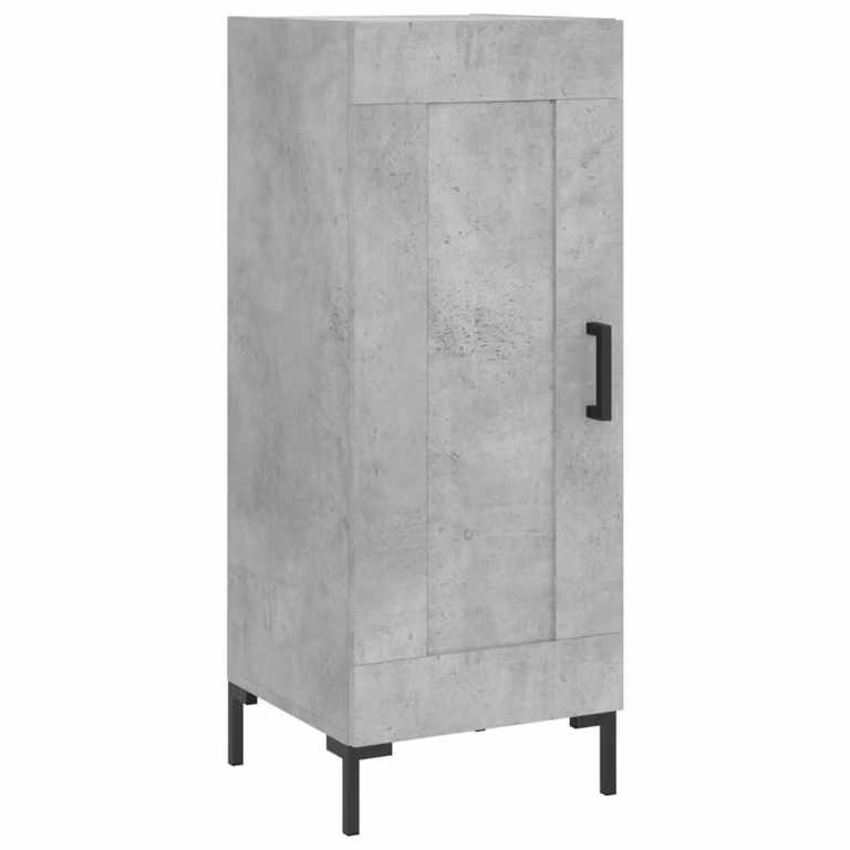 Credenza Grigio Cemento 34,5x34x90 cm in Legno Multistrato