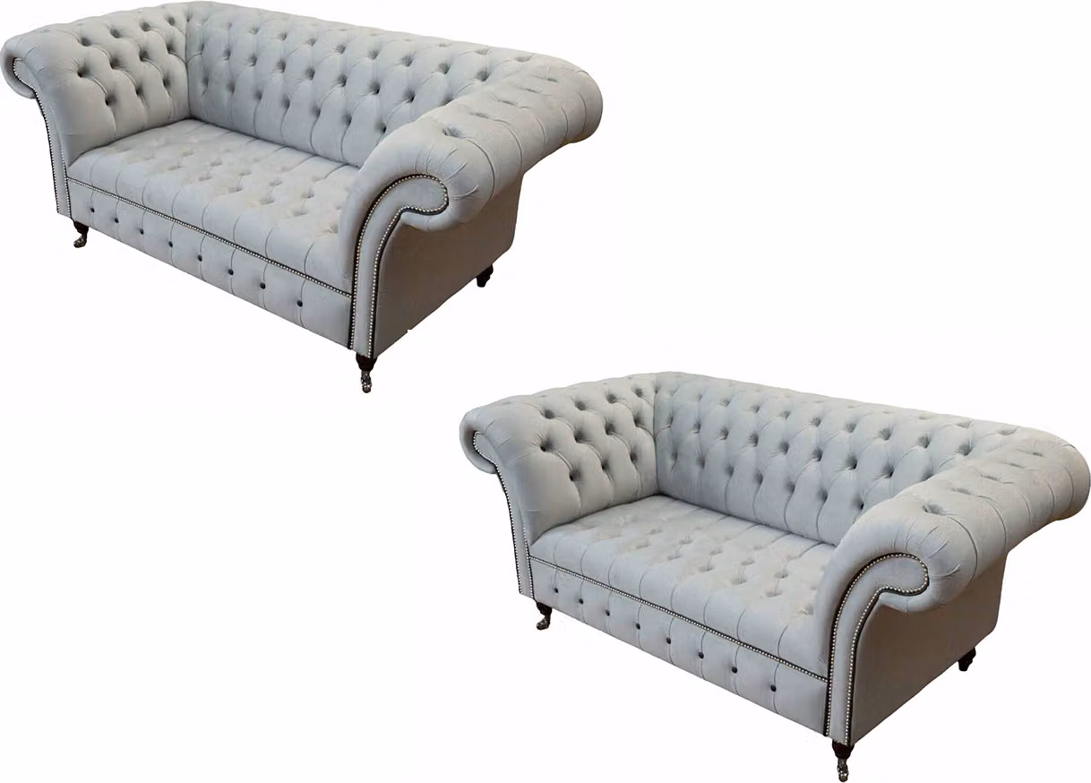Chesterfield Sofagarnitur Design Luxus Polster Sofa Couch Sitz Garnitur