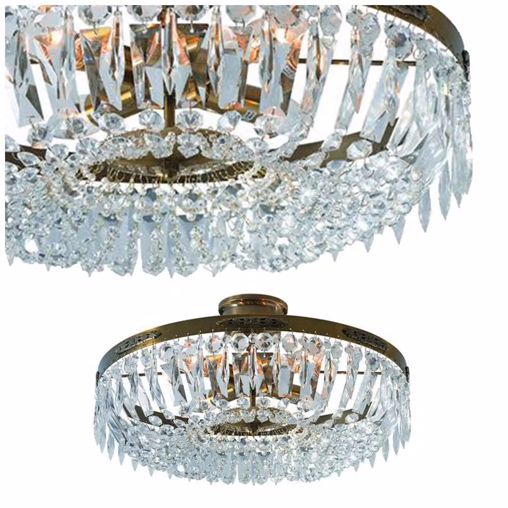 HOVDALA plafoniera in cristallo antico 4 lampadine