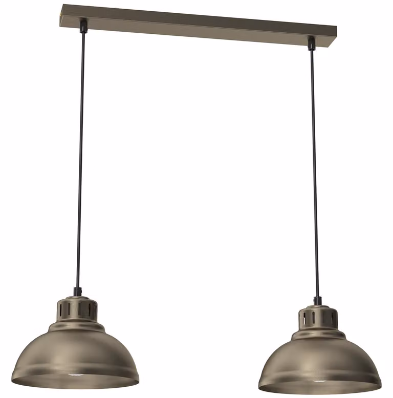 Lampada a sospensione Sven in titanio oro-nero 2xE27x15W metallo, dimensioni: 110x65x21 cm, IP20, Luminex