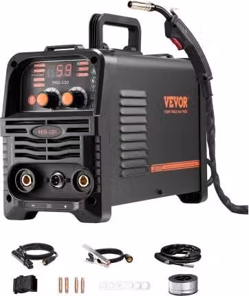 Saldatrice VEVOR 3 in 1 Multiprocesso MIG Sinergica, MMA e Lift TIG con Tecnologia IGBT Inverter e Schermo Digitale, Nero