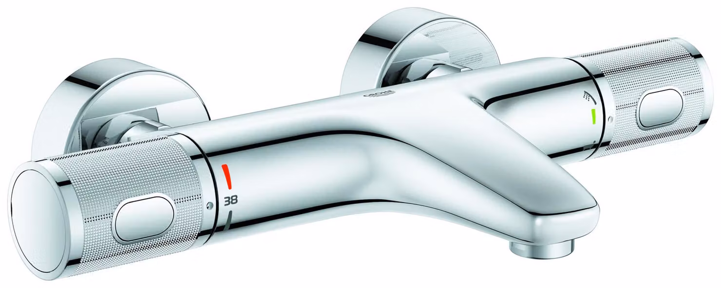 GROHE Grohtherm 1000 Performance Mitigeur thermostatique pour bain, portée 173mm, avec raccords en S, 34830000, 34830000