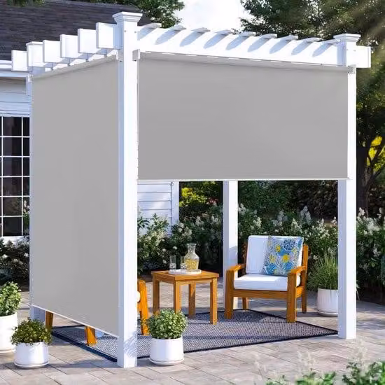 Ombrellone verticale – Prodotto resistente e impermeabile – Grigio – 140 x 240 cm