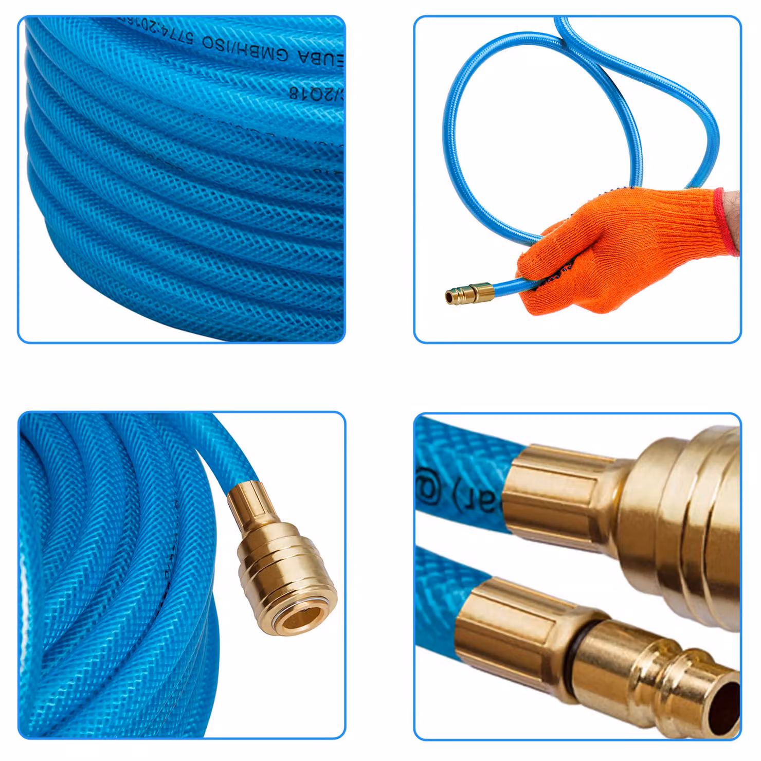 Set Monzana con tubo per aria compressa da 20m e ablatore ad ago pneumatico in plastica blu e nero – 2