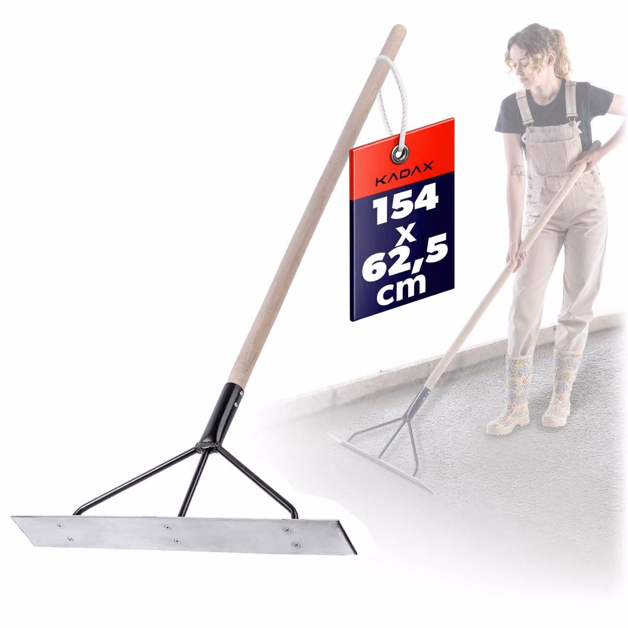 Raschiatore a nastro KADAX 625x90 mm per massetto in calcestruzzo albero spanditore